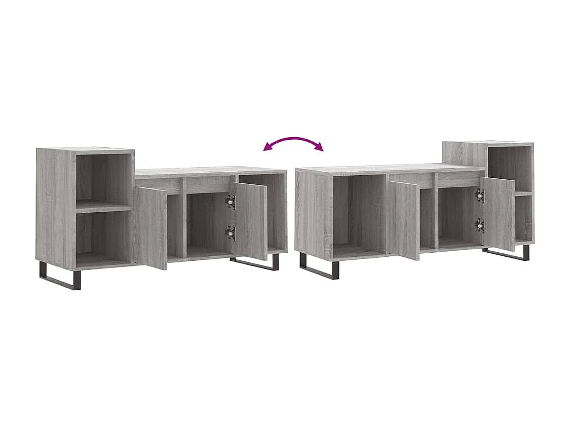 Pelkosenniemi  Meuble TV Sonoma gris 100x35x55 cm Bois d'ingénierie