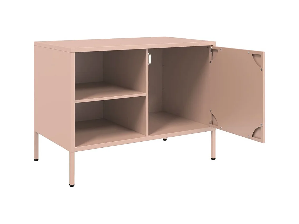 Neris  Meubles TV 2 pcs rose 68x39x50,5 cm acier