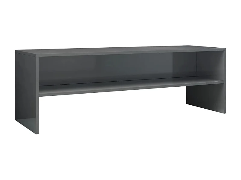 Kobe  Meuble TV Gris brillant 120x40x40 cm Bois d’ingénierie