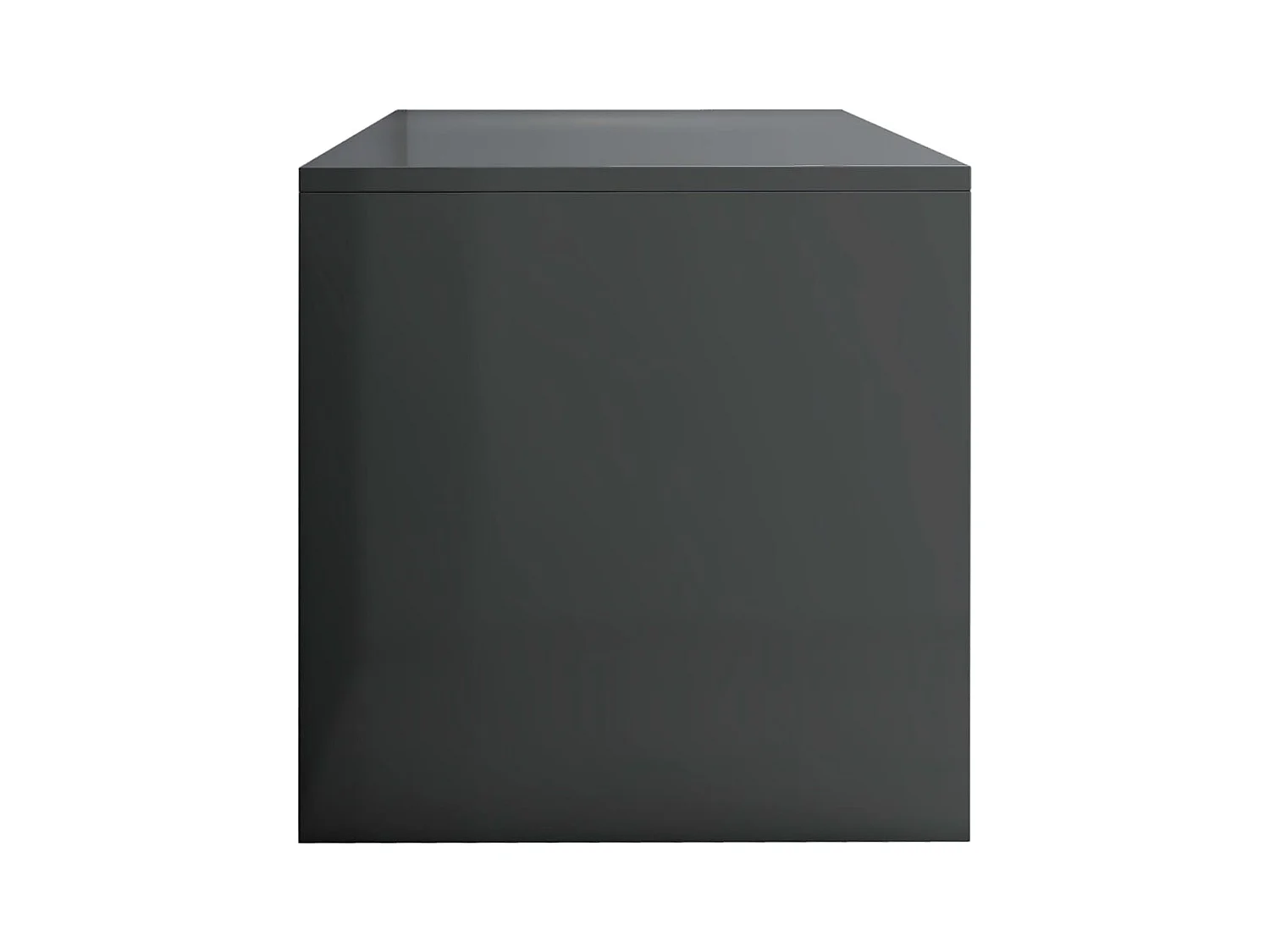 Kobe  Mueble de TV madera contrachapada gris brillante 120x40x40 cm