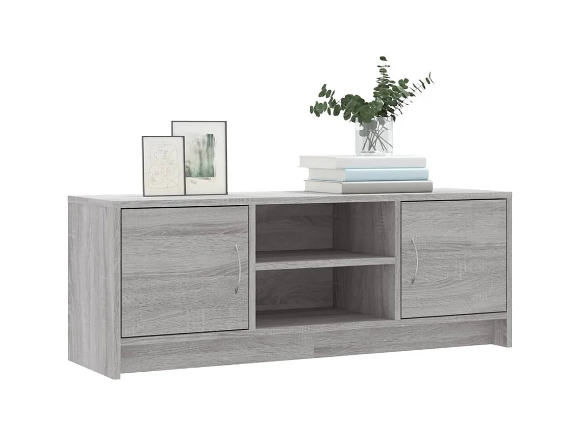 Jonah  Mueble para TV madera de ingeniería gris Sonoma 102x30x37,5 cm