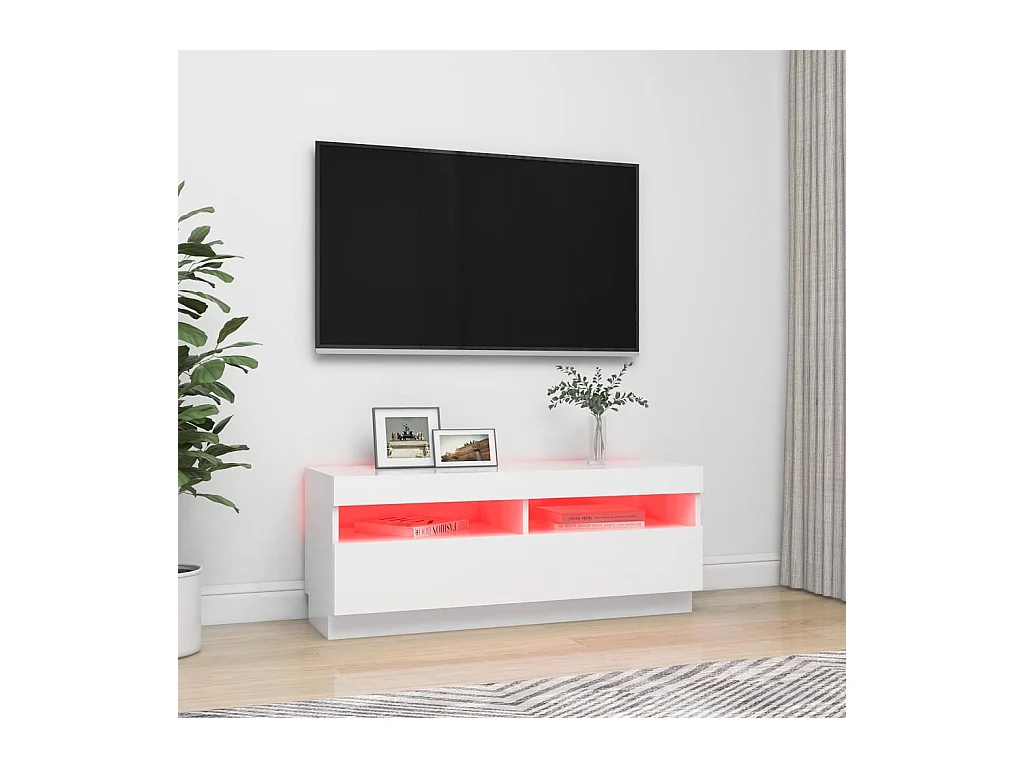 Roelant  Tv-meubel met LED-verlichting 100x35x40 cm wit