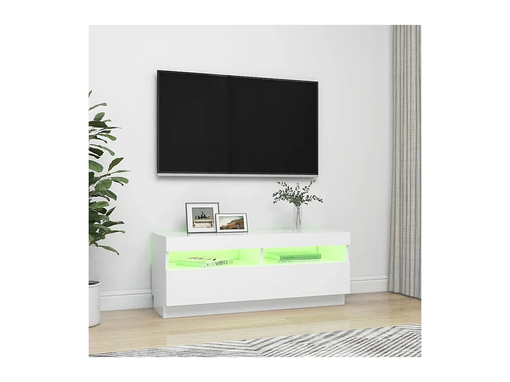Roelant  Tv-meubel met LED-verlichting 100x35x40 cm wit