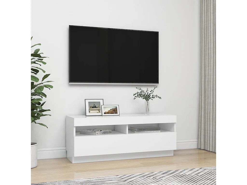 Roelant  Tv-meubel met LED-verlichting 100x35x40 cm wit