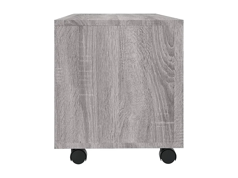 Yron  Meuble TV sur roulettes Sonoma gris 90x35x35 cm Bois ingénierie
