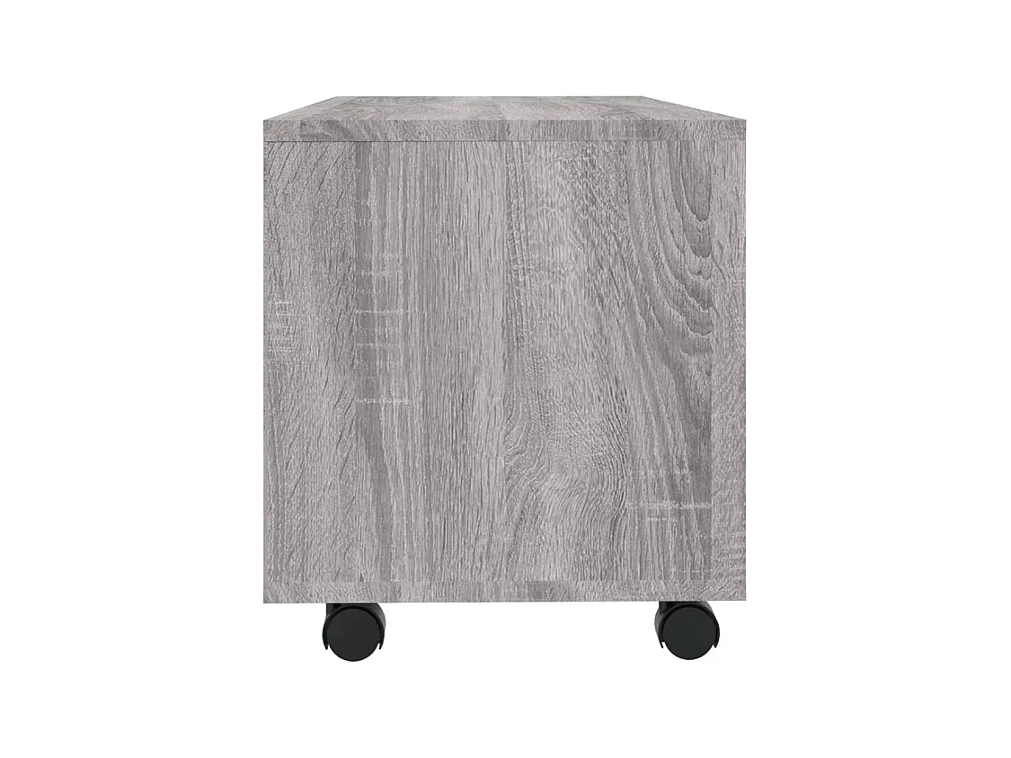 Yron  Meuble TV sur roulettes Sonoma gris 90x35x35 cm Bois ingénierie