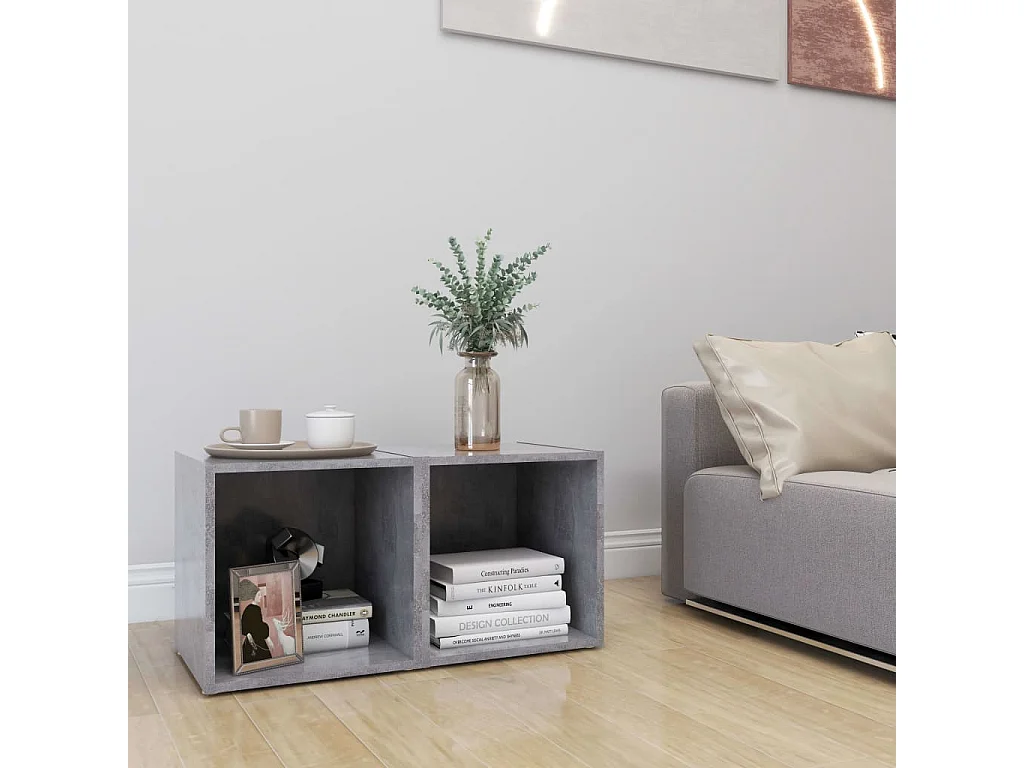 Cape Canaveral  Meubles TV 2 pcs gris béton 37x35x37 cm bois d’ingénierie