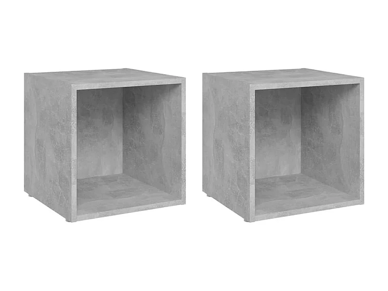 Cape Canaveral  Meubles TV 2 pcs gris béton 37x35x37 cm bois d’ingénierie