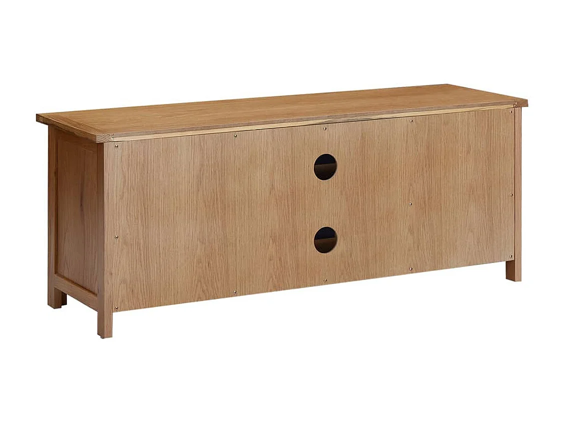 Garden Furniture -  Mueble para TV madera maciza de roble 110x35x44 cm
