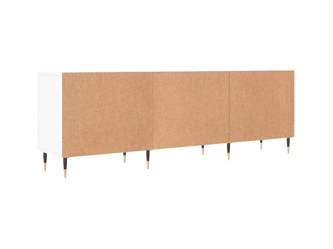 Fouzia  Meuble TV blanc 150x30x50 cm bois d'ingénierie