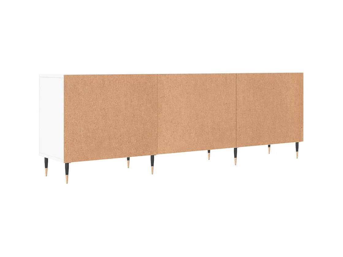 Fouzia  Meuble TV blanc 150x30x50 cm bois d'ingénierie