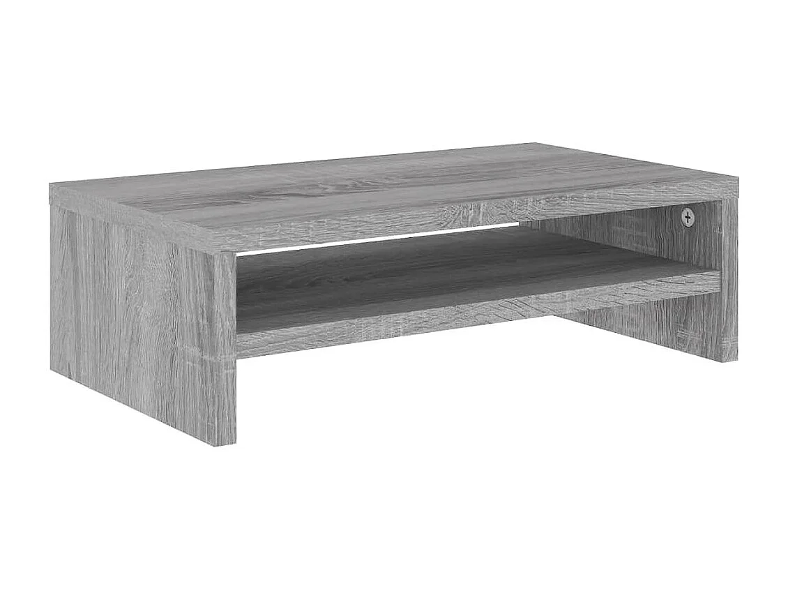 Prolenta Premium -  Monitorstandaard 42x24x13 cm bewerkt hout grijs sonoma eiken