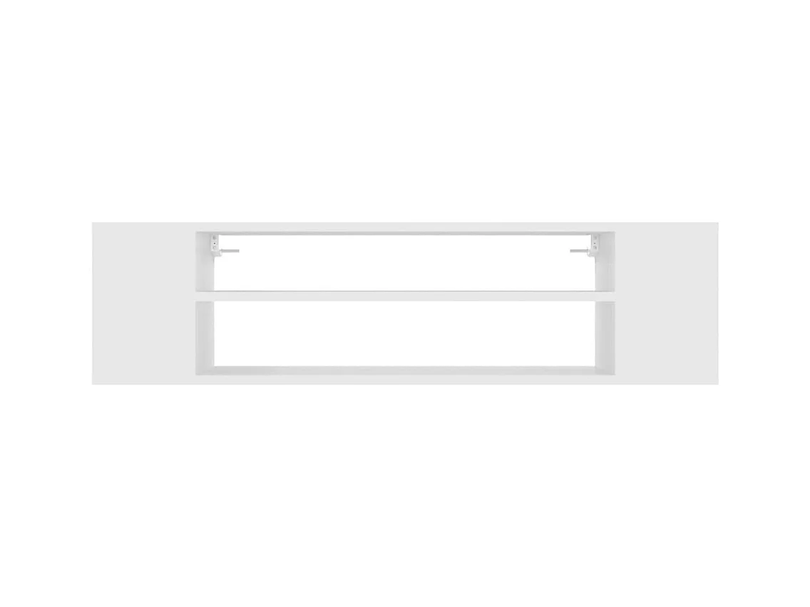 Saint-Quentin  Meuble TV suspendu Blanc 100x30x26,5 cm Bois d’ingénierie