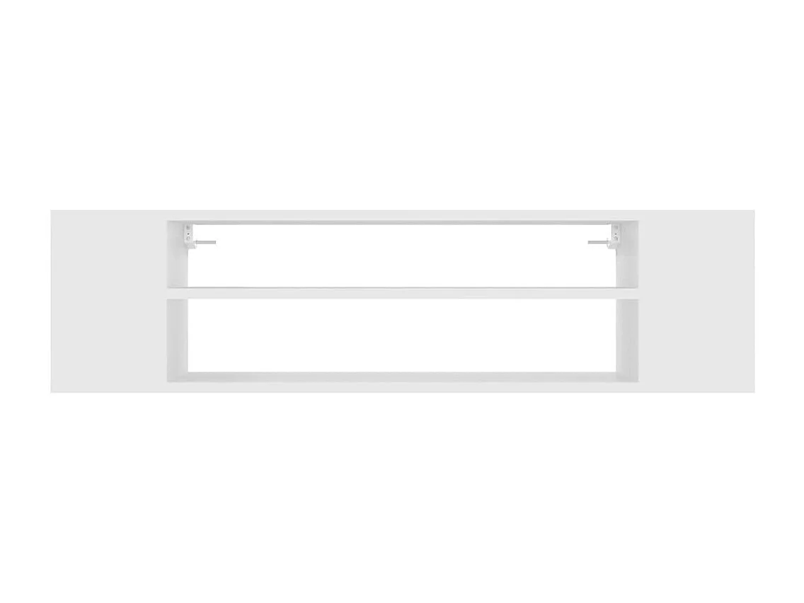 Saint-Quentin  Meuble TV suspendu Blanc 100x30x26,5 cm Bois d’ingénierie