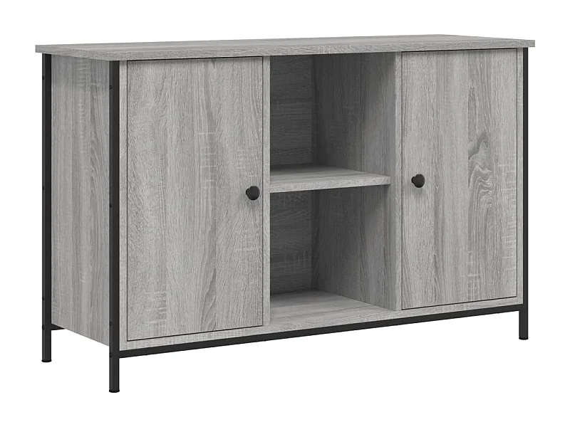 Jacques-Alain  Tv-meubel 100x35x65 cm bewerkt hout grijs sonoma eikenkleurig
