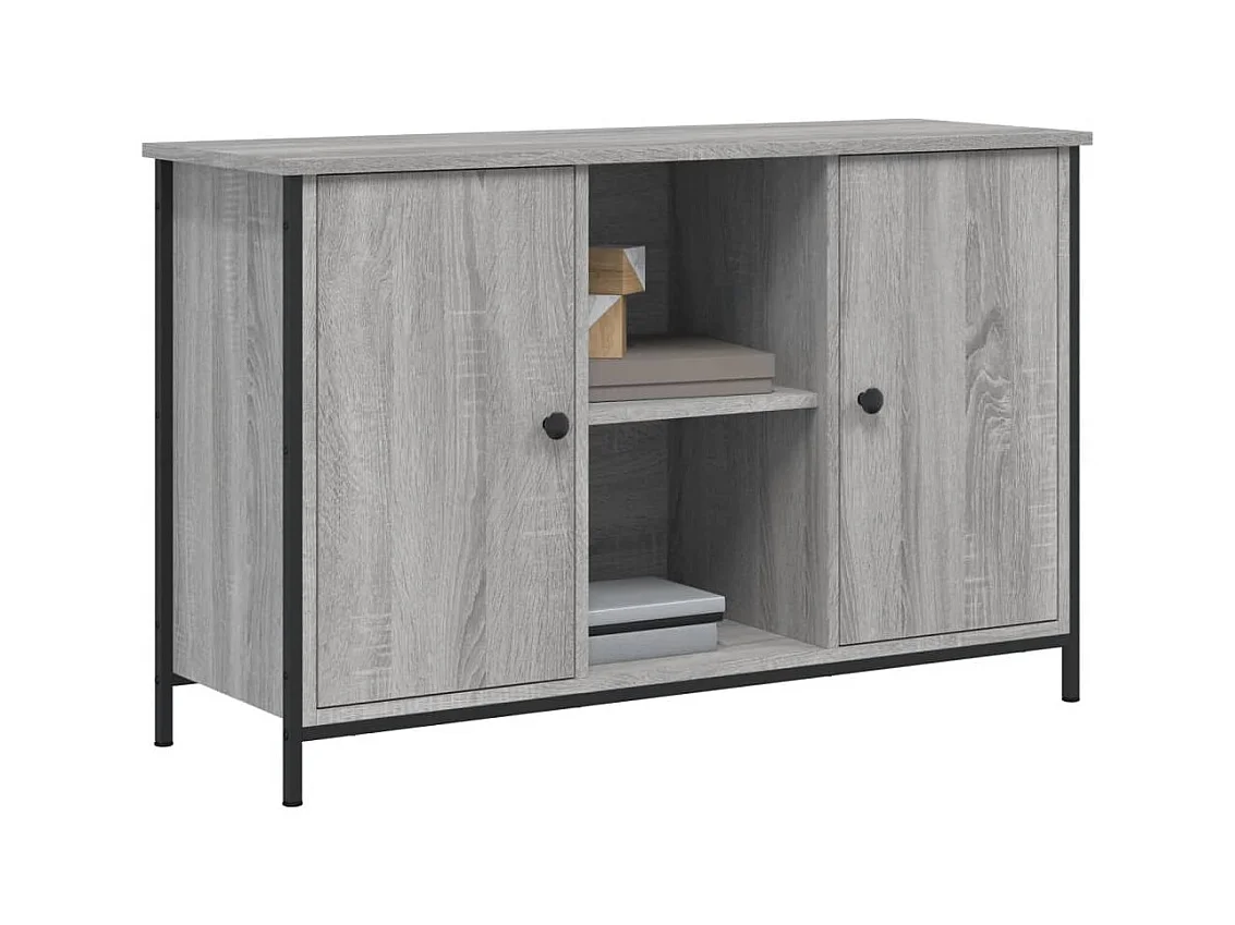 Jacques-Alain  Meuble TV sonoma gris 100x35x65 cm bois d'ingénierie