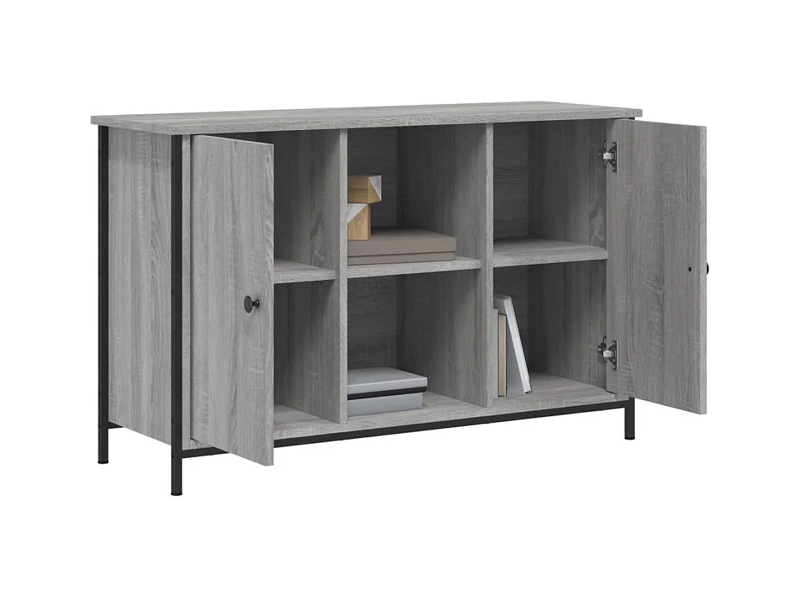 Jacques-Alain  Meuble TV sonoma gris 100x35x65 cm bois d'ingénierie