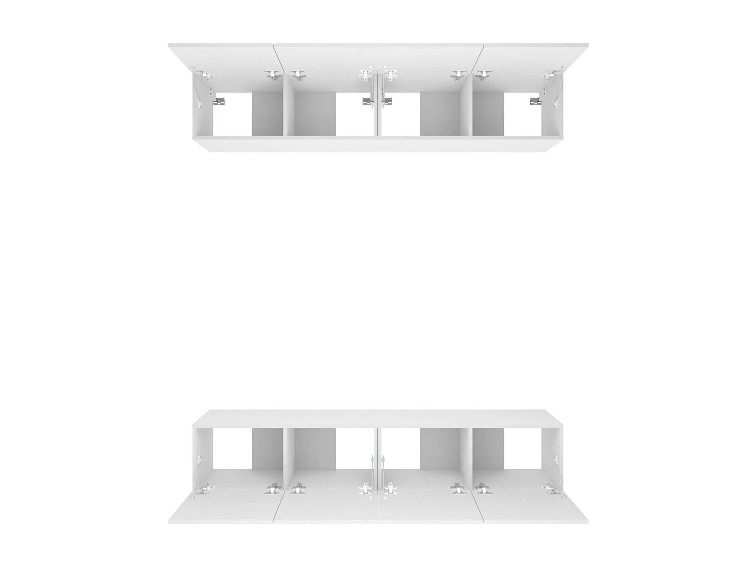Assumption  Meubles TV 4 pcs blanc 80x30x30 cm bois d'ingénierie