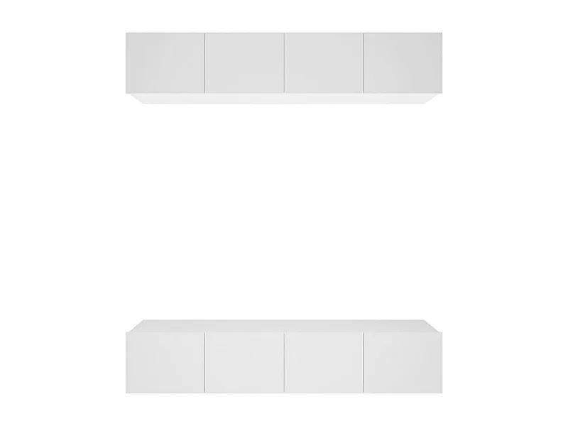 Assumption  Tv-meubels 4 st 80x30x30 cm bewerkt hout wit