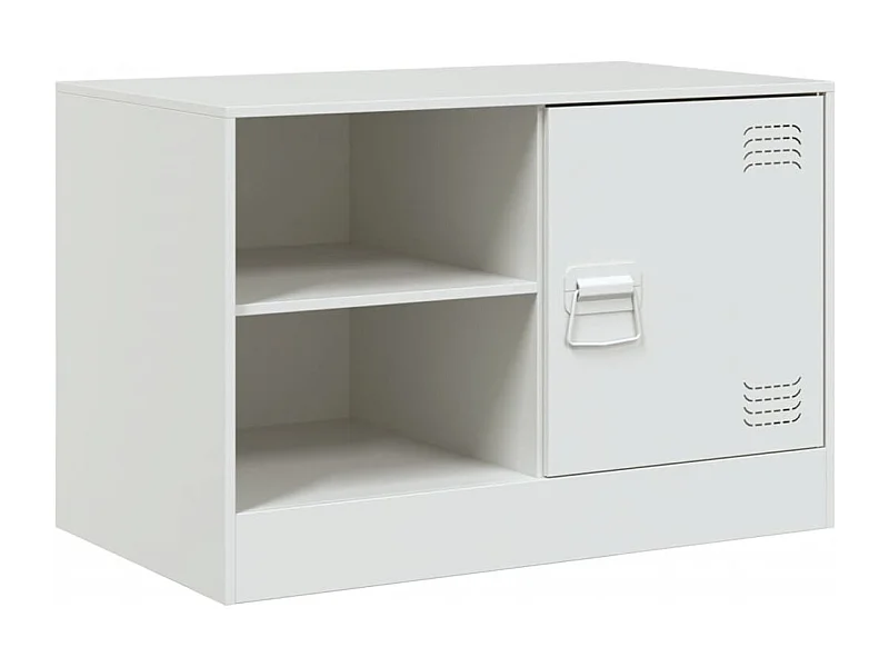 Borrego Springs  Meuble TV blanc 67x39x44 cm acier