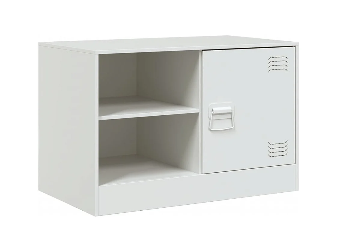 Borrego Springs  Meuble TV blanc 67x39x44 cm acier