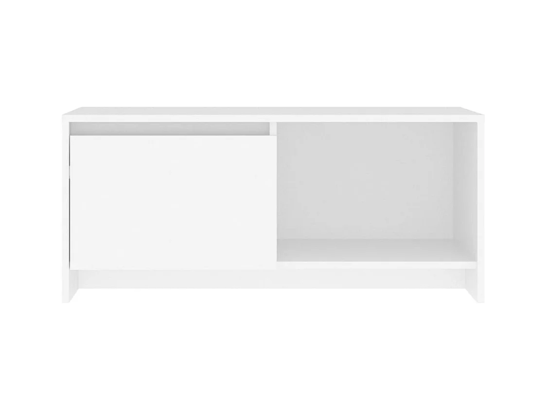 Bay Village  Mueble para TV de madera contrachapada blanco 90x35x40 cm
