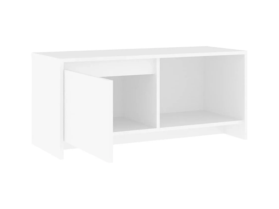 Bay Village  Mueble para TV de madera contrachapada blanco 90x35x40 cm