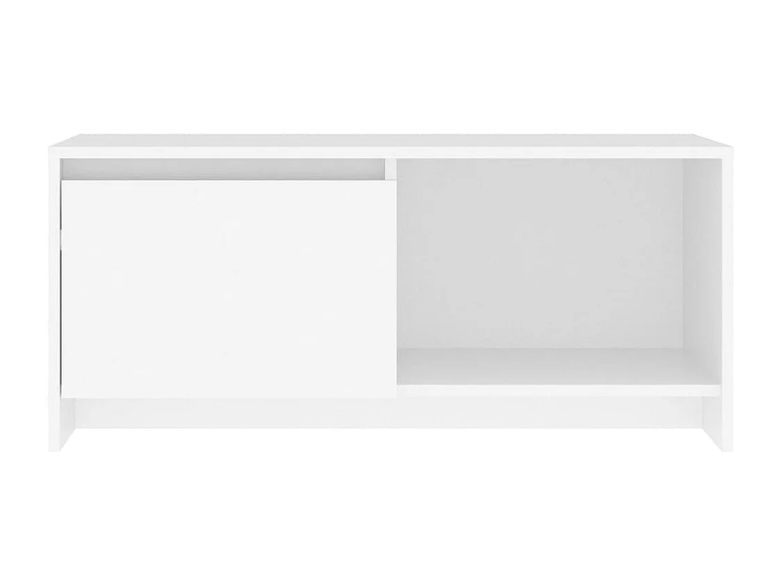 Bay Village  Mueble para TV de madera contrachapada blanco 90x35x40 cm