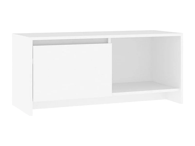 Bay Village  Mueble para TV de madera contrachapada blanco 90x35x40 cm