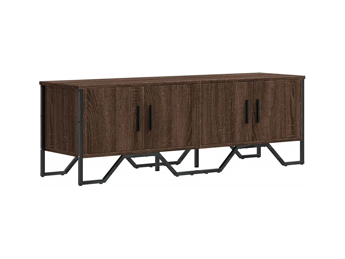Yvan  Meuble TV chêne marron 122x34x41 cm bois d'ingénierie