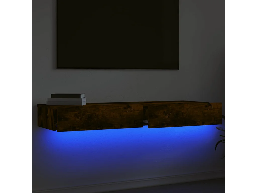 Felizia  Tv-meubels 2 st met LED 60x35x15,5 cm gerookt eikenkleur