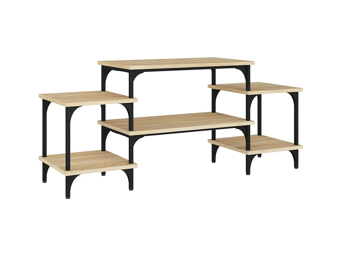 Rebecq  Tv-meubel 117x35x52 cm bewerkt hout sonoma eikenkleurig