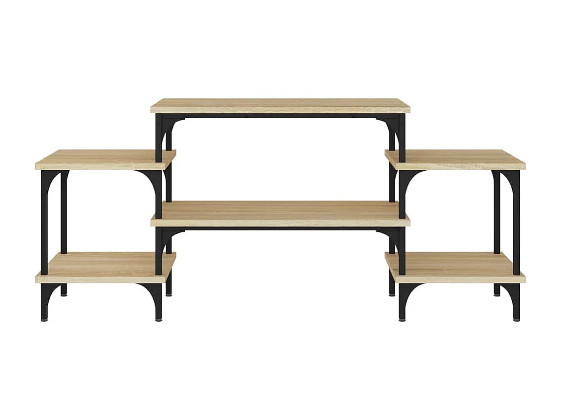 Rebecq  Tv-meubel 117x35x52 cm bewerkt hout sonoma eikenkleurig