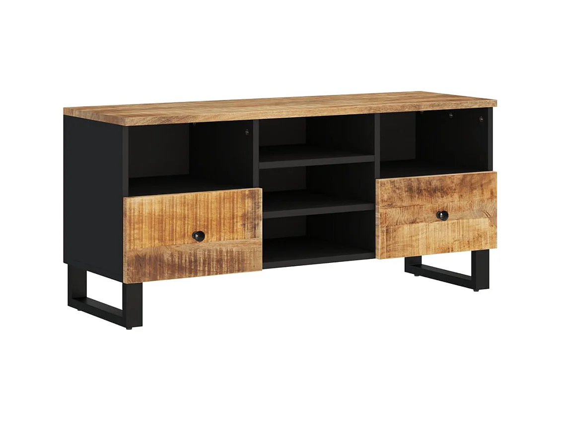 Bellport  Meuble TV 100x33x46 cm bois de manguier et d'ingénierie
