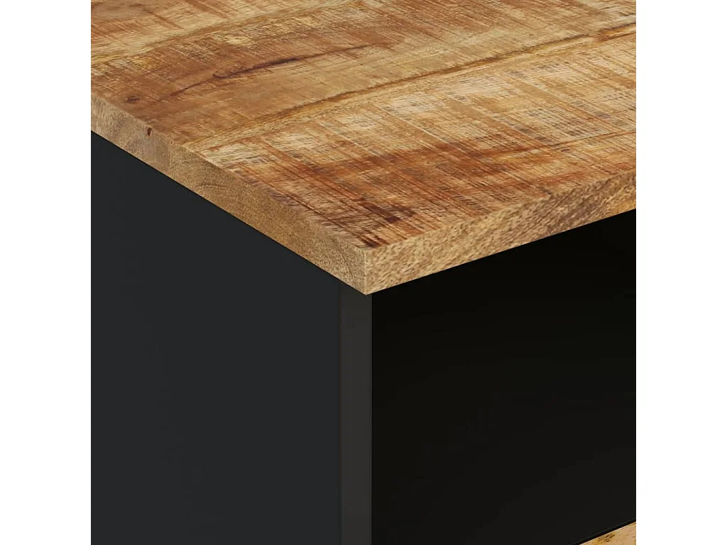 Bellport  Meuble TV 100x33x46 cm bois de manguier et d'ingénierie