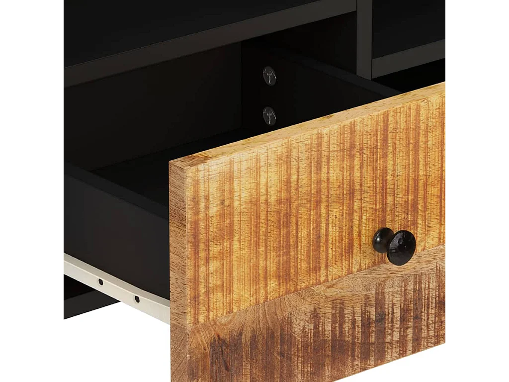 Bellport  Meuble TV 100x33x46 cm bois de manguier et d'ingénierie