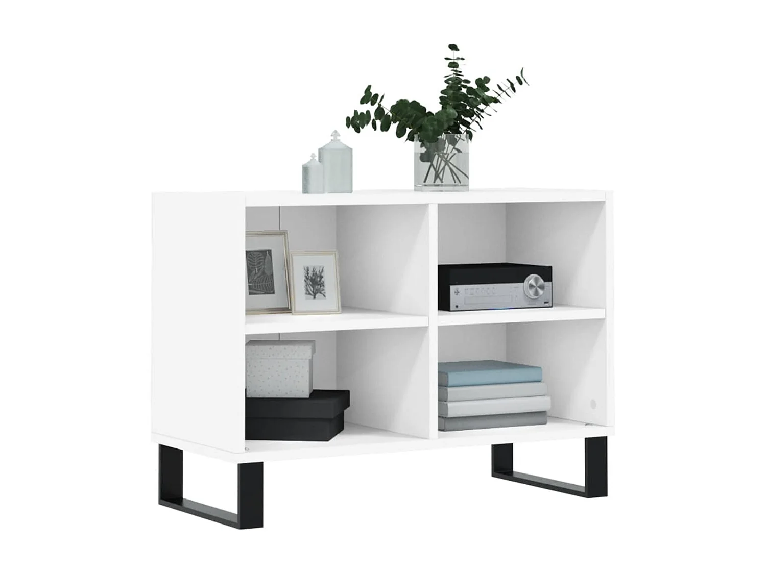 Iraan  Meuble TV blanc 69,5 x 30 x 50 cm bois d'ingénierie