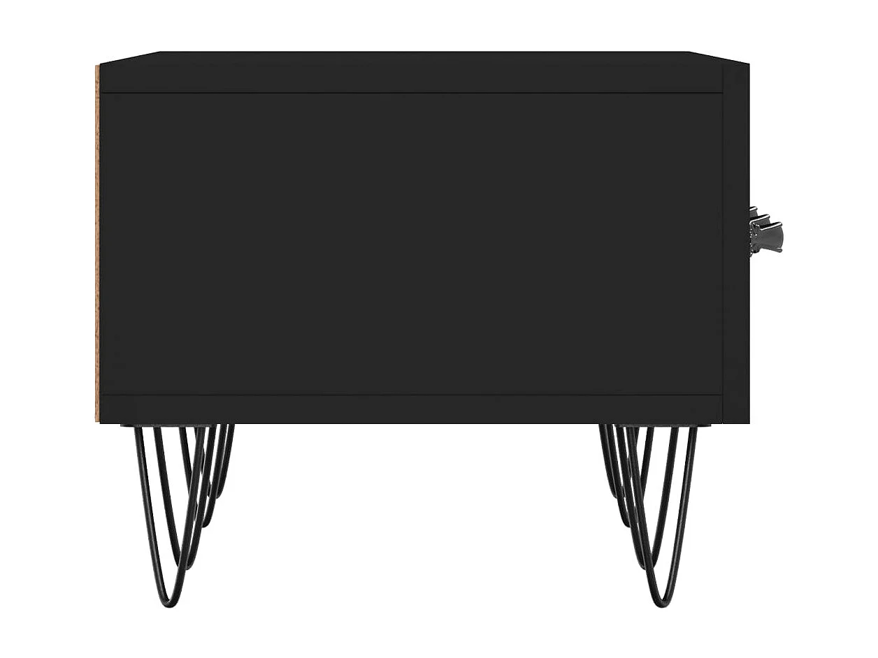 Eilve  Mueble de TV madera de ingeniería negro 150x36x30 cm