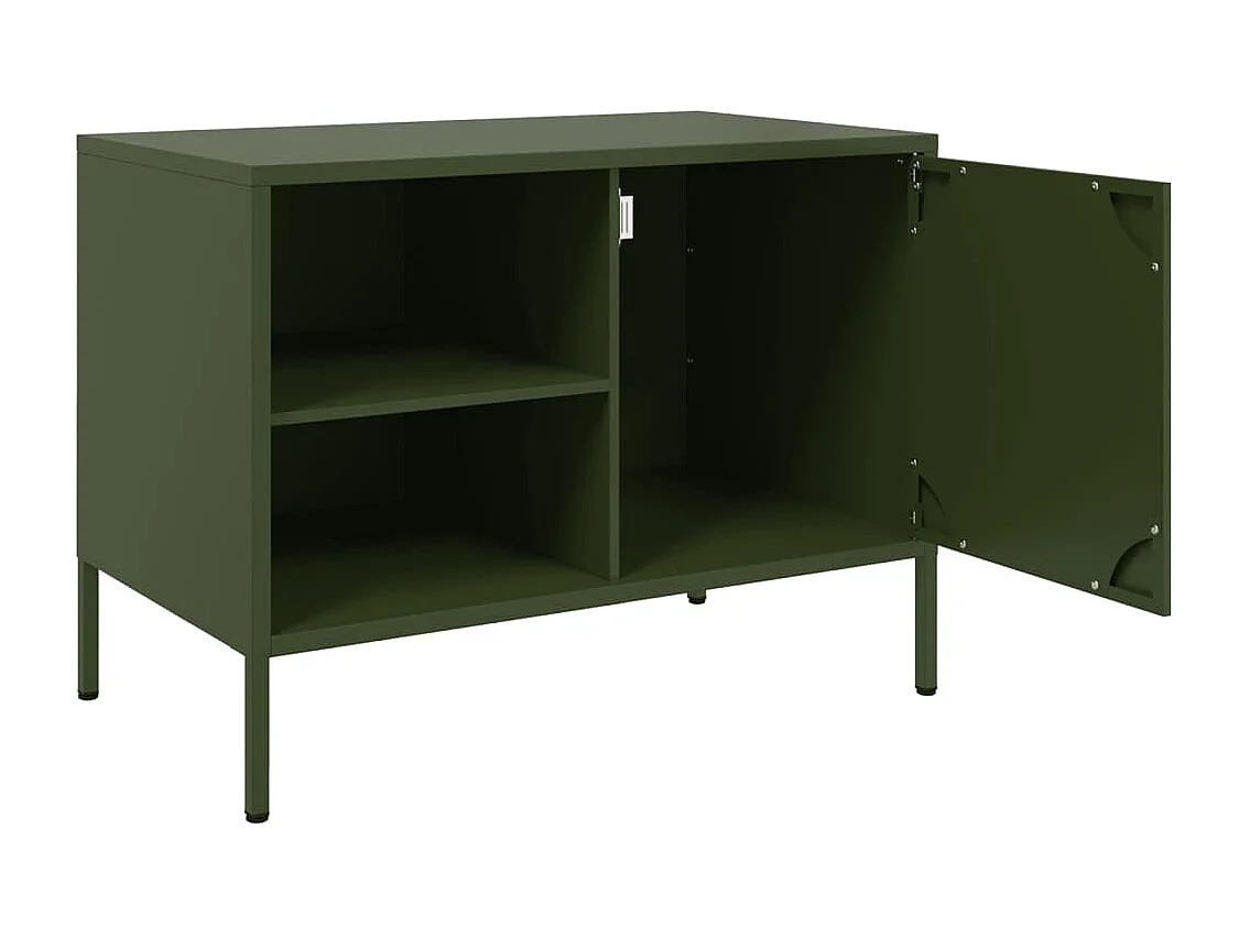 Neris  Meubles TV 2 pcs vert olive 68x39x50,5 cm acier
