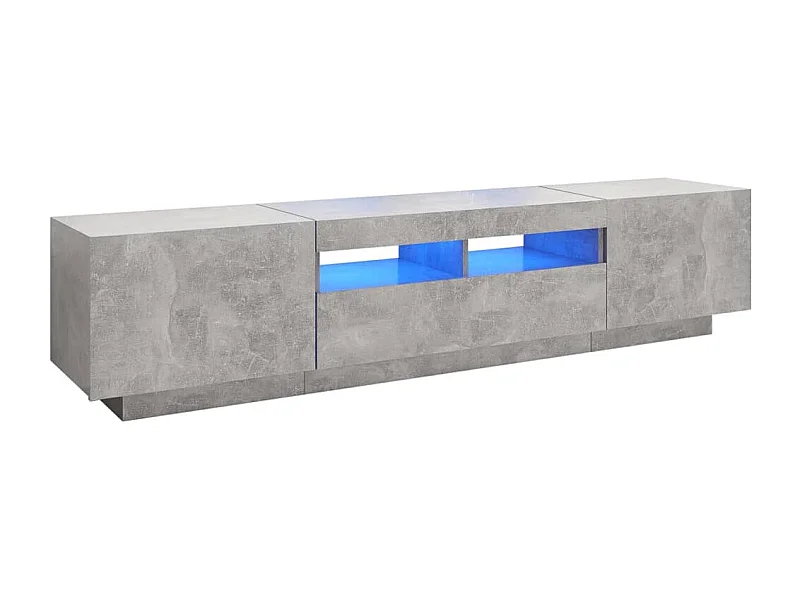 Wyandotte  Tv-meubel met LED-verlichting 180x35x40 cm betongrijs