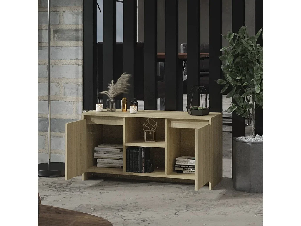 Atkinson  Meuble TV Chêne sonoma 102x37,5x52,5 cm Bois d'ingénierie