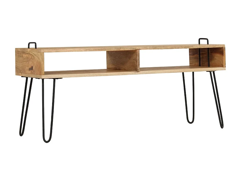 Garden Furniture -  Meuble TV Bois de manguier massif 110 x 35 x 45 cm
