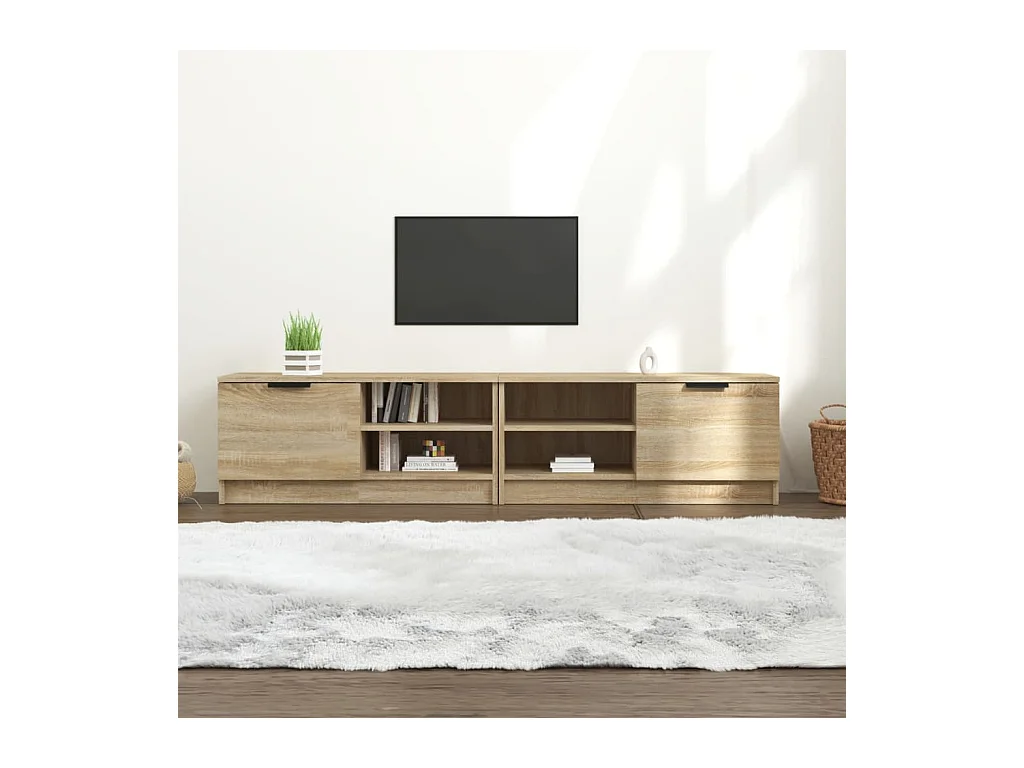 Bryvra  Meubles TV 2 pcs Chêne sonoma 80x35x36,5 cm Bois d'ingénierie