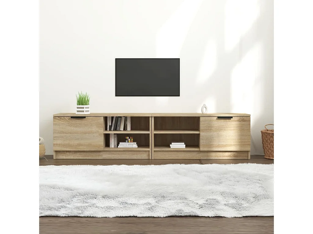 Bryvra  Meubles TV 2 pcs Chêne sonoma 80x35x36,5 cm Bois d'ingénierie