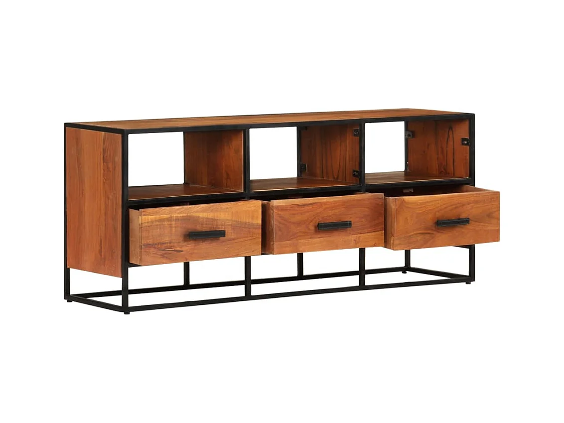 Luleå  Meuble TV 110x30x45 cm Bois d'acacia massif
