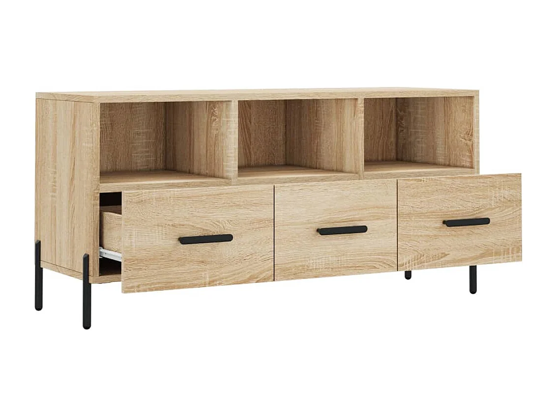 Abbeyfeale  Meuble TV chêne sonoma 102x36x50 cm bois d'ingénierie