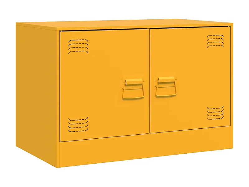 Castlerea  Meuble TV jaune moutarde 67x39x44 cm acier