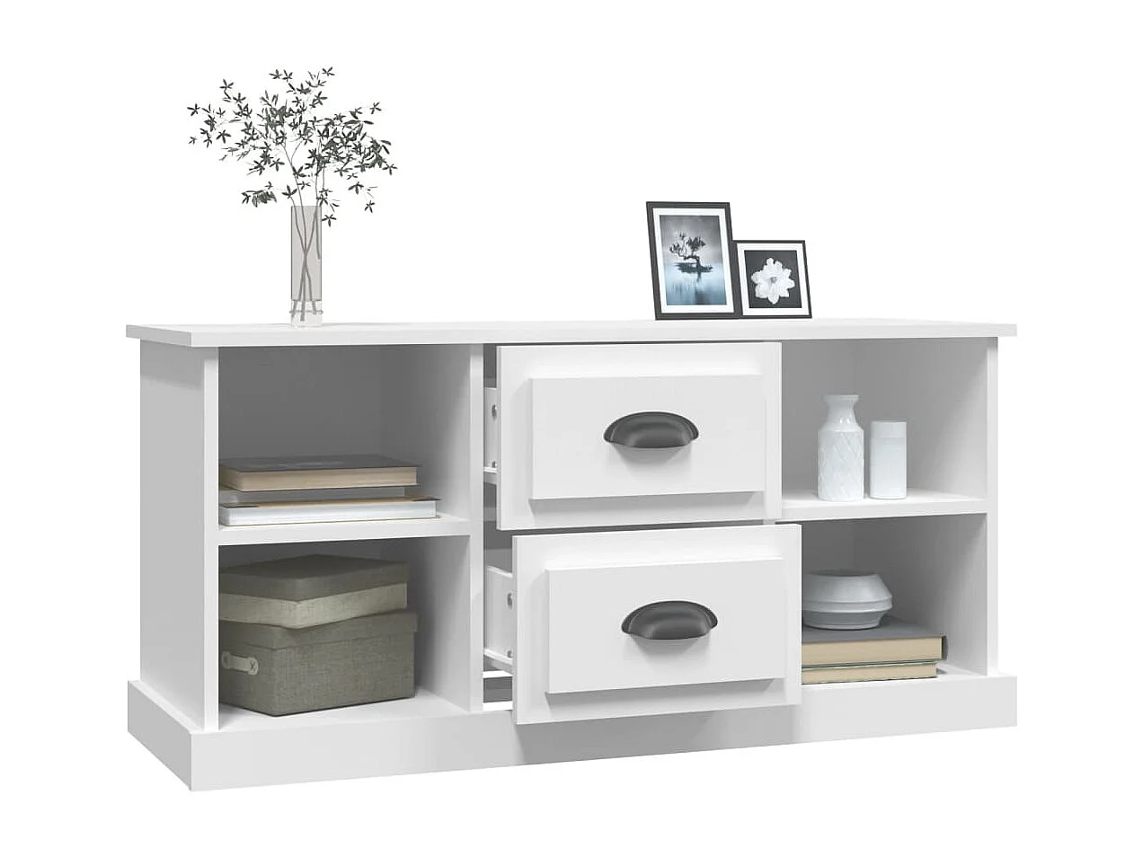 Dralinor  Tv-meubel 99,5x35,5x48 cm bewerkt hout wit