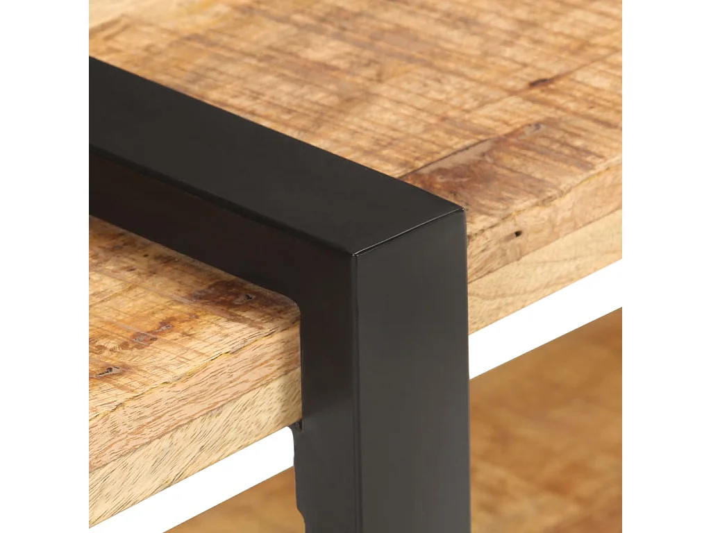 Gokce  Meuble TV 90x40x40 cm Bois de manguier brut