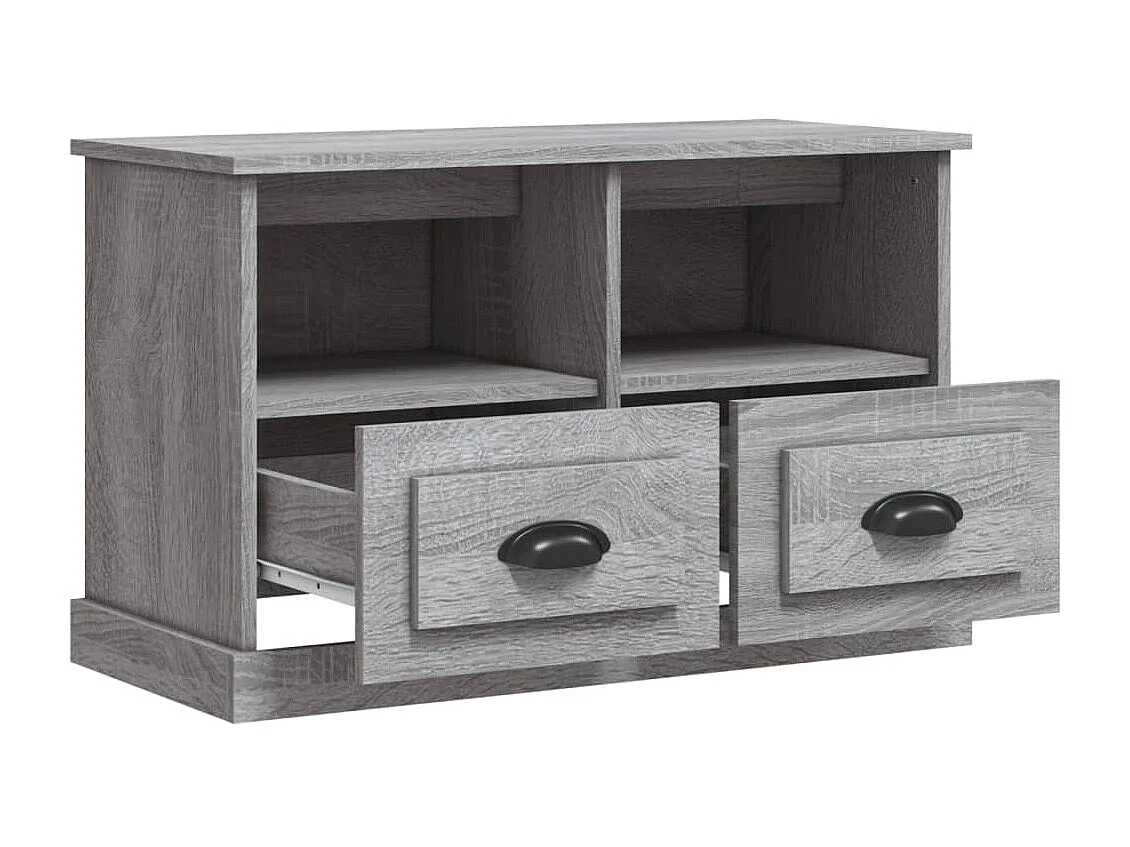 Cloughaneely  Meuble TV sonoma gris 80x35x50 cm bois d'ingénierie